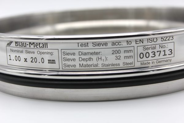 Test Sieve ISO 5223, Oblong 1.00 x 20.0 mm - Image 2