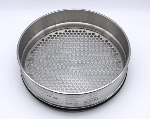 Test Sieve ISO 3310, Round Apertures 5.60 mm