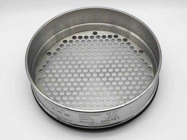 Test Sieve ISO 3310, Round Apertures 8.00 mm