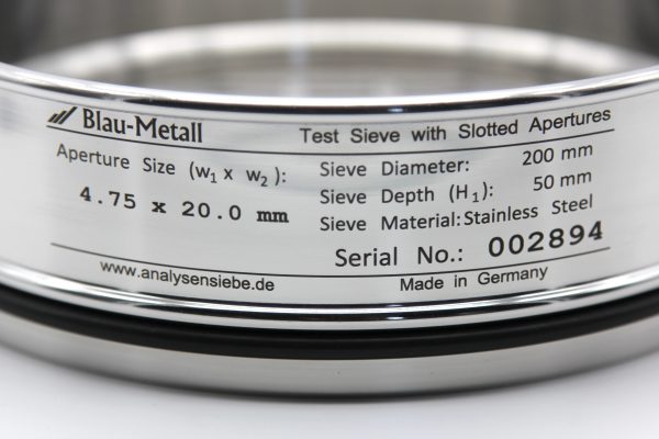 Test Sieve ⌀ 200 mm, Oblong 4.75 x 20.0 mm - Image 3
