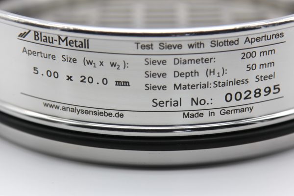 Test Sieve ⌀ 200 mm, Oblong 5.00 x 20.0 mm - Image 2