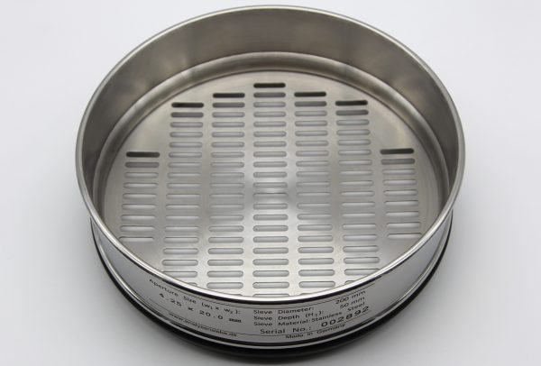 Test Sieve ⌀ 200 mm, Oblong 4.25 x 20.0 mm