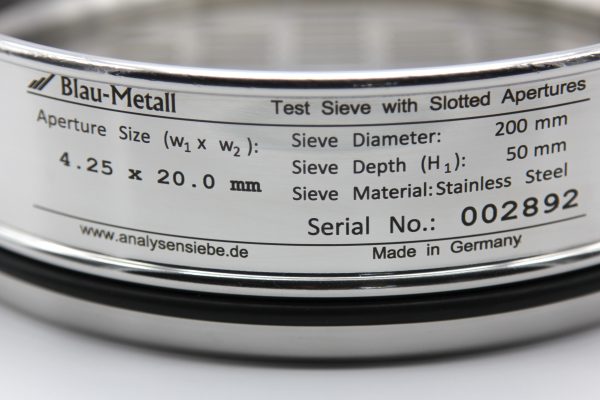 Test Sieve ⌀ 200 mm, Oblong 4.25 x 20.0 mm - Image 2