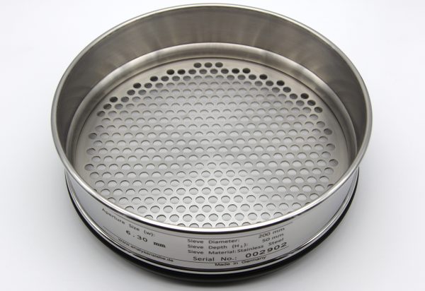Test Sieve ISO 3310, Round Apertures 6.30 mm