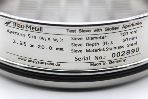 Test Sieve ⌀ 200 mm, Oblong 3.25 x 20.0 mm - Image 2
