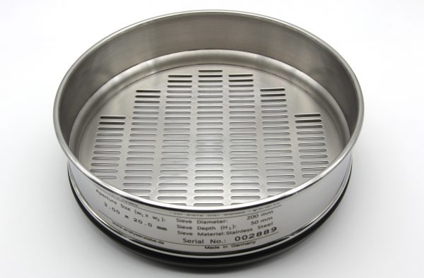 Test Sieve ⌀ 200 mm, Oblong 3.00 x 20.0 mm