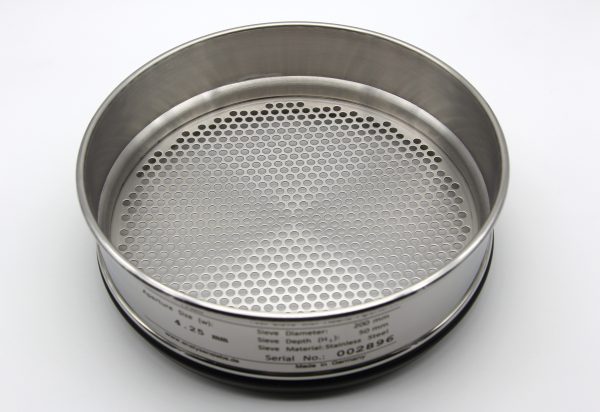 Test Sieve ⌀ 200 mm, Round Apertures 4.25 mm