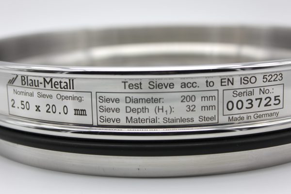 Test Sieve ISO 5223, Oblong 2.50 x 20.0 mm - Image 3