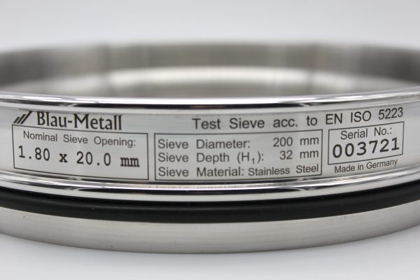 Test Sieve ISO 5223, Oblong 1.80 x 20.0 mm - Image 3