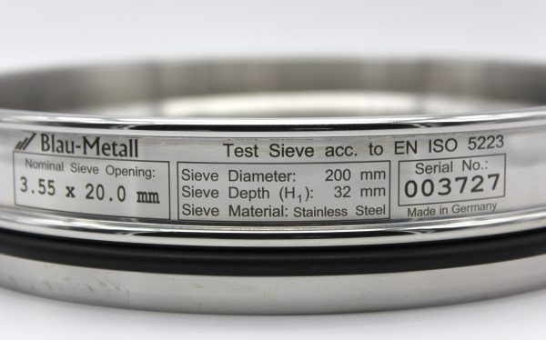 Test Sieve ISO 5223, Oblong 3.55 x 20.0 mm - Image 2