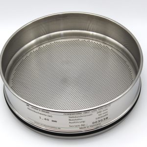 Test Sieve ISO 3310, Round Apertures 1.60 mm
