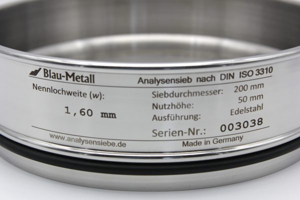 Test Sieve ISO 3310, Round Apertures 1.60 mm - Image 2