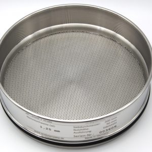 Test Sieve ISO 3310, Round Apertures 1.25 mm