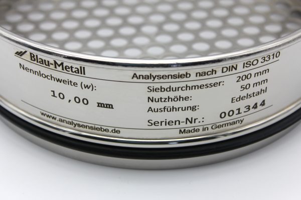 Test Sieve ISO 3310, Round Apertures 10.0 mm - Image 2
