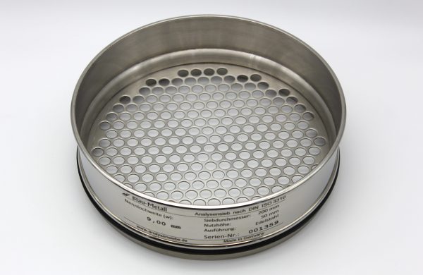 Test Sieve ISO 3310, Round Apertures 9.00 mm
