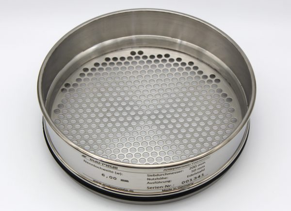 Test Sieve ⌀ 200 mm, Round Apertures 6.00 mm