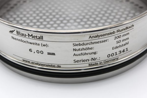 Test Sieve ⌀ 200 mm, Round Apertures 6.00 mm - Image 2