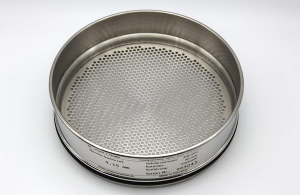 Test Sieve ISO 3310, Round Apertures 3.15 mm
