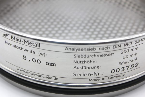 Test Sieve ISO 3310, Round Apertures 5.00 mm - Image 2