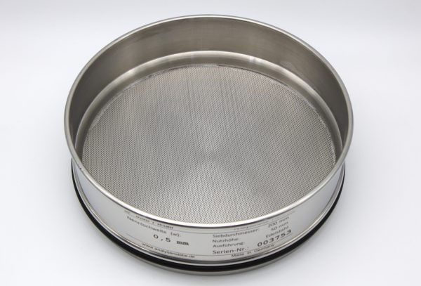 Test Sieve ⌀ 200 mm, Round Apertures 0.5 mm