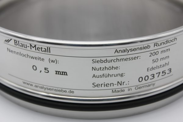 Test Sieve ⌀ 200 mm, Round Apertures 0.5 mm - Image 2