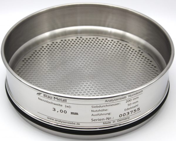 Test Sieve ⌀ 200 mm, Round Apertures 3.00 mm - Image 2
