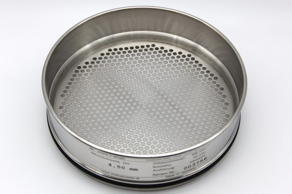 Test Sieve ISO 3310, Round Apertures 4.50 mm