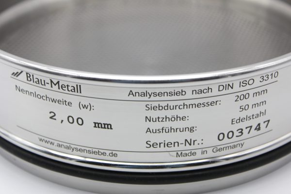 Test Sieve ISO 3310, Round Apertures 2.00 mm - Image 2