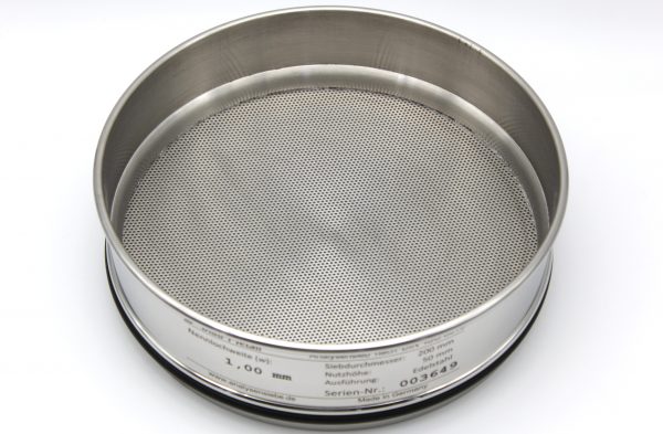 Test Sieve ISO 3310, Round Apertures 1.00 mm