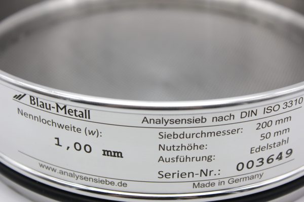 Test Sieve ISO 3310, Round Apertures 1.00 mm - Image 2