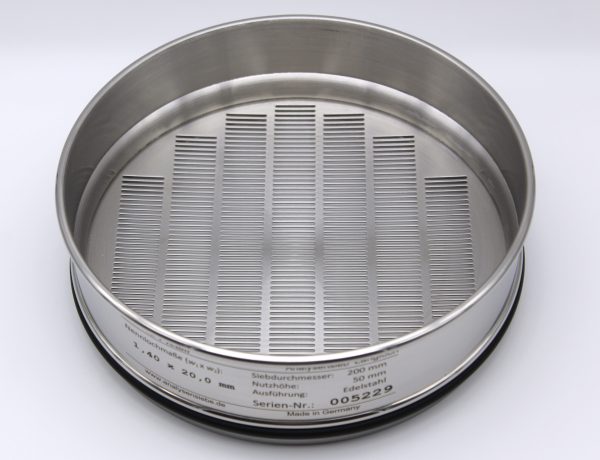 Test Sieve ⌀ 200 mm, Oblong 1.40 x 20.0 mm