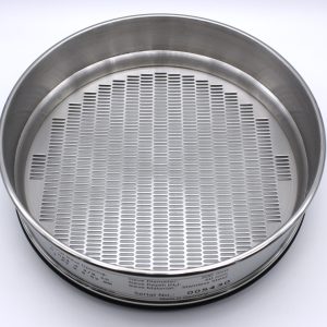 Test Sieve ⌀ 200 mm, Oblong 0.064 x ⅜ in. / 1.63 x 9.53 mm