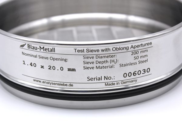 Test Sieve ⌀ 200 mm, Oblong 1.40 x 20.0 mm - Image 2