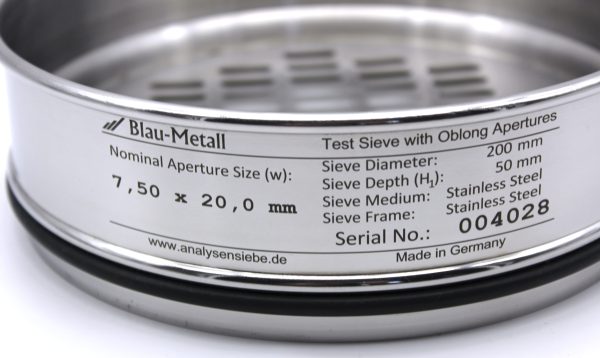 Test Sieve ⌀ 200 mm, Oblong 7.50 x 20.0 mm - Image 2